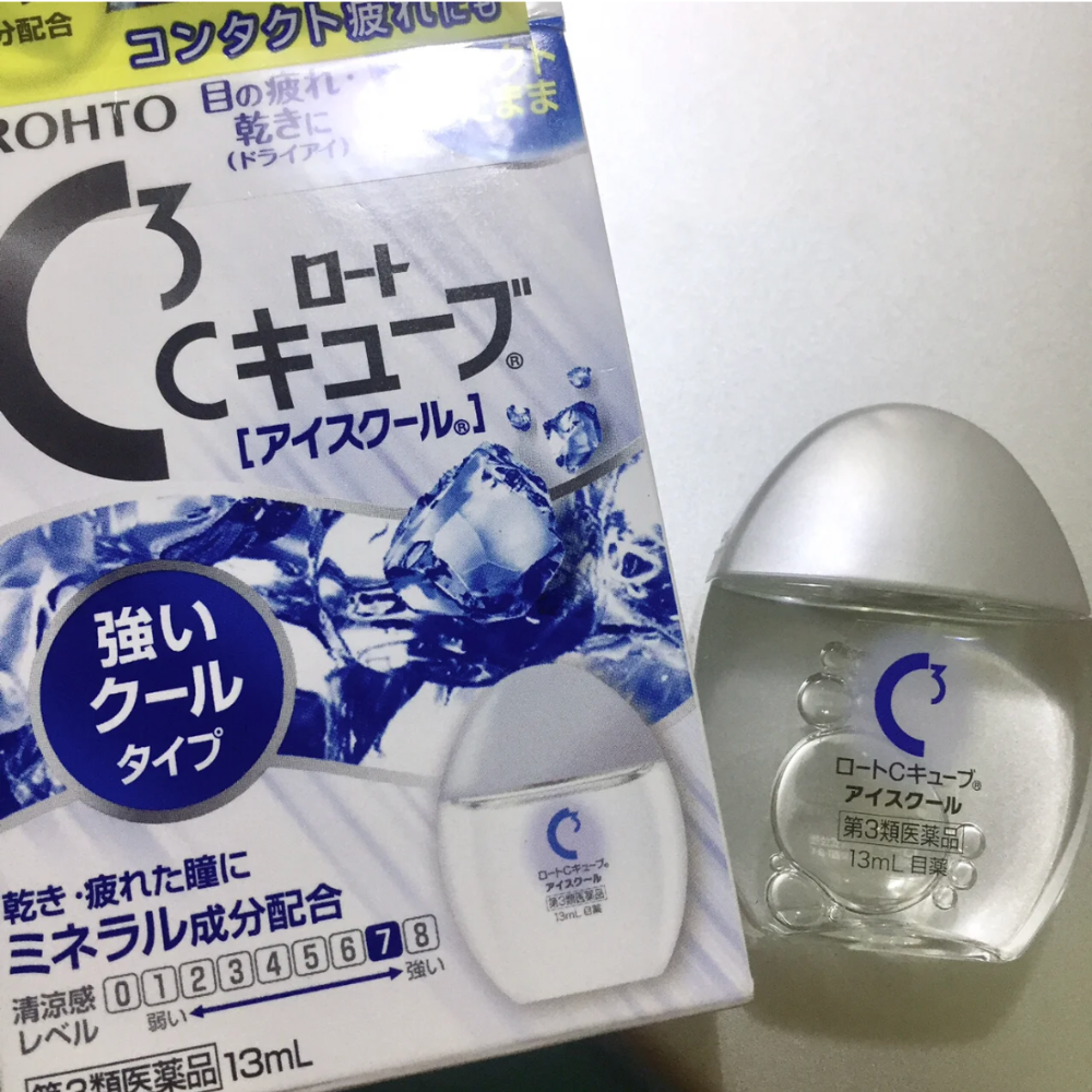 ROHTO C3 Cube Ice Cool Medicated Eye Drop For Contact Lens 13ml
