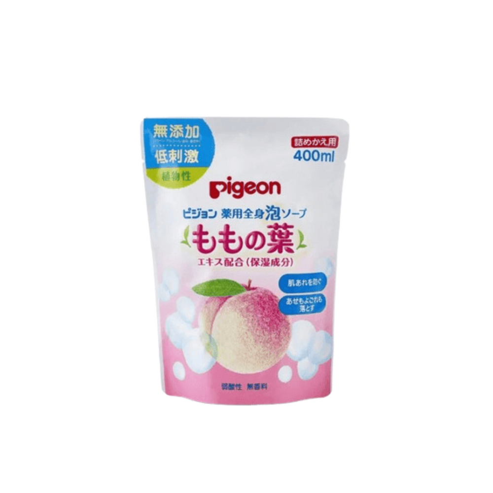 Pigeon Medicated Peach Leaf Baby Body Form Wash 400ml (Refill)