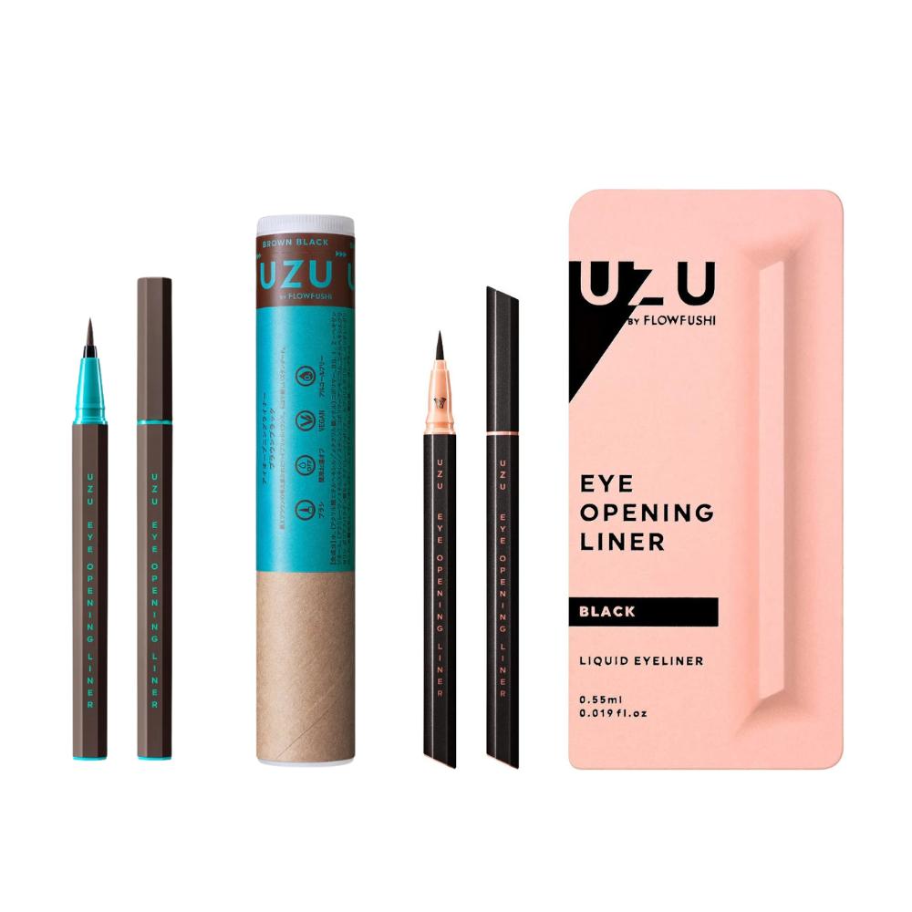 【VALUE SET】UZU Eye Opening Liner Liquid -Black 0.55ml+UZU Brown-Black 0.55ml