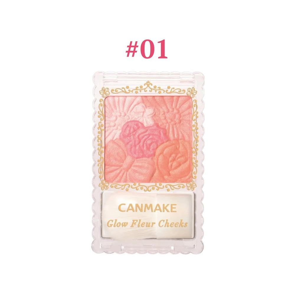 CANMAKE Glow Fleur Cheek Face Color #01 Peach Fleur