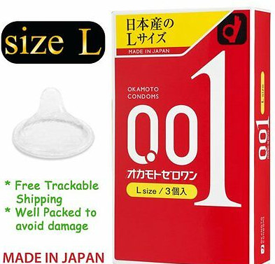 
                  
                    JAPAN OKAMOTO 001 Original Package 0.01mm Condoms Large Size 3 Piece
                  
                