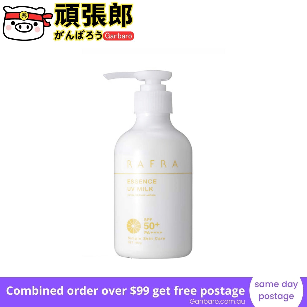 
                  
                    Japan Rafra Essence UV Milk Extra Orange Aroma SPF50+ PA++++  180g
                  
                