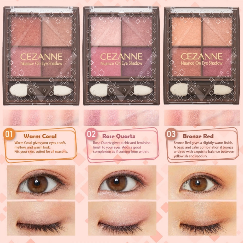 
                  
                    Cezanne Nuance on Eyeshadow 4 g #01  Warm Coral
                  
                