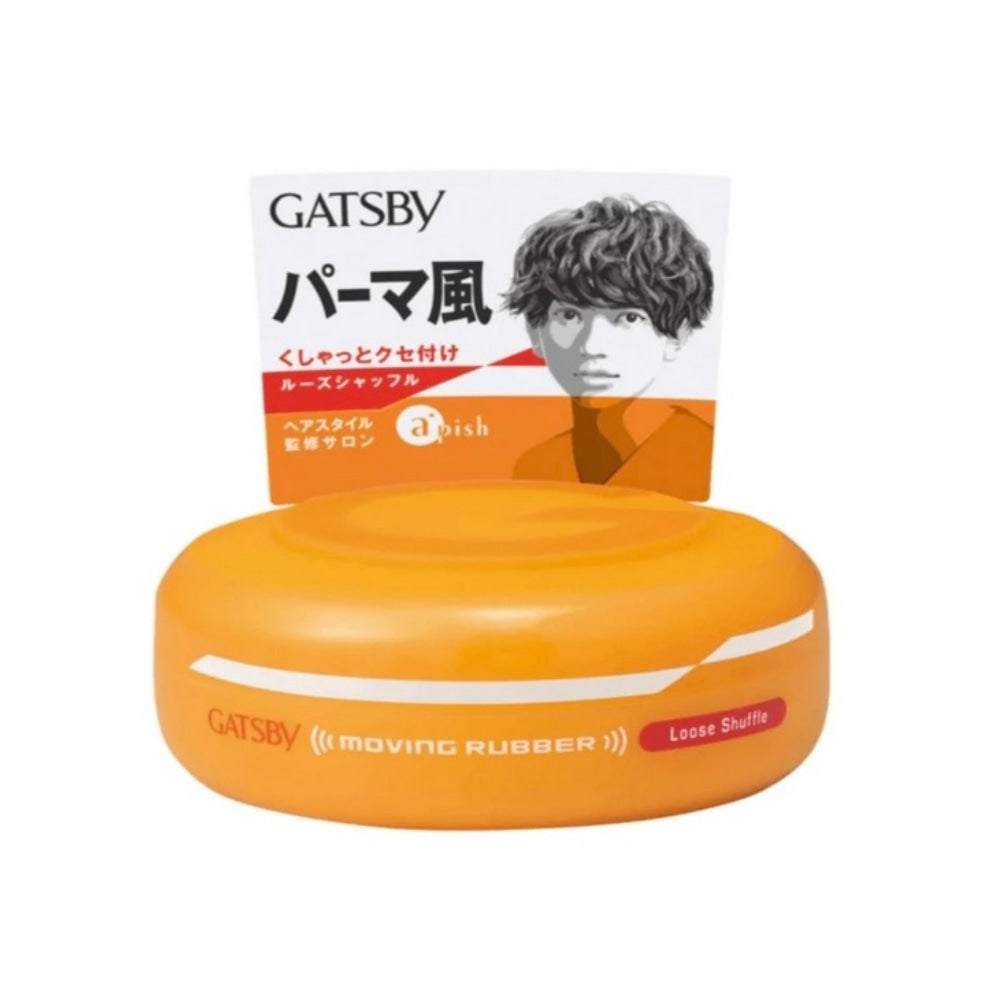 GATSBY Moving Rubber Loose Shuffle (Orange) Hair Wax 80g