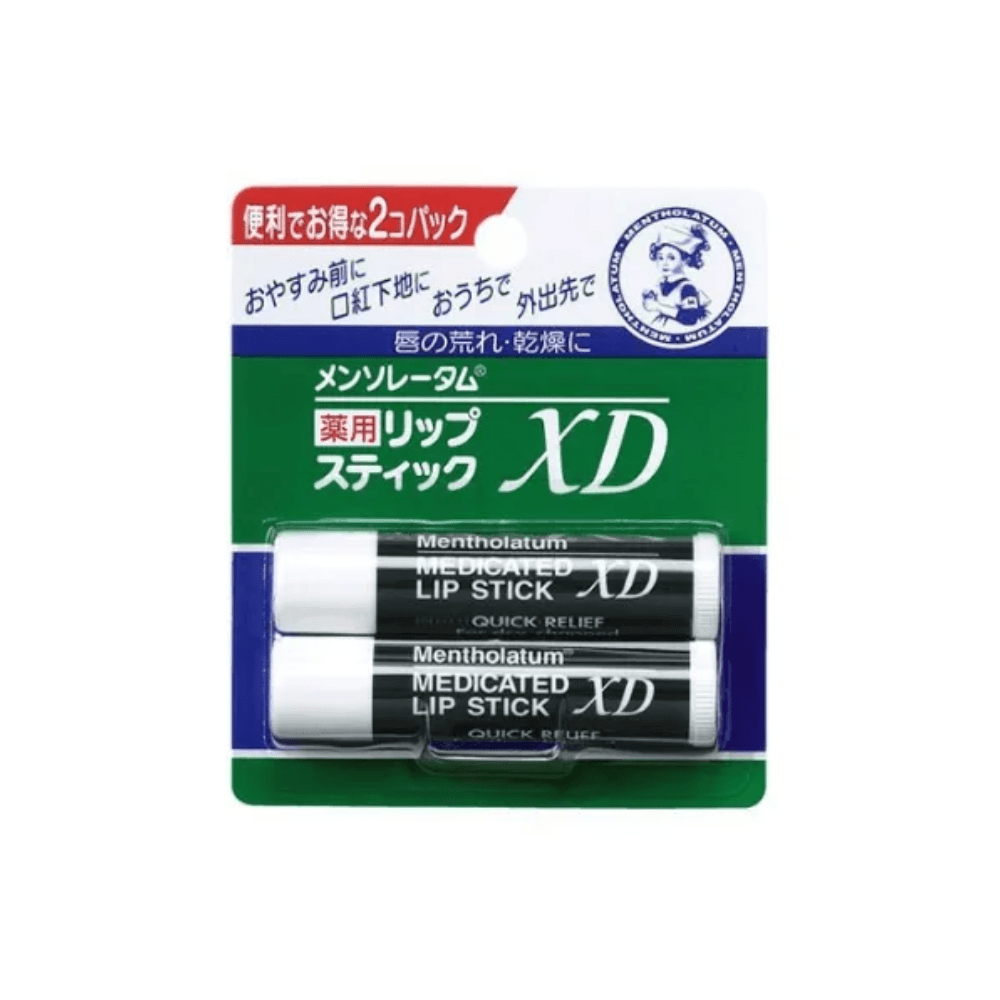 ROHTO MENTHOLATUM XD LipCare Medicated Lip Cream Balm 2pcs