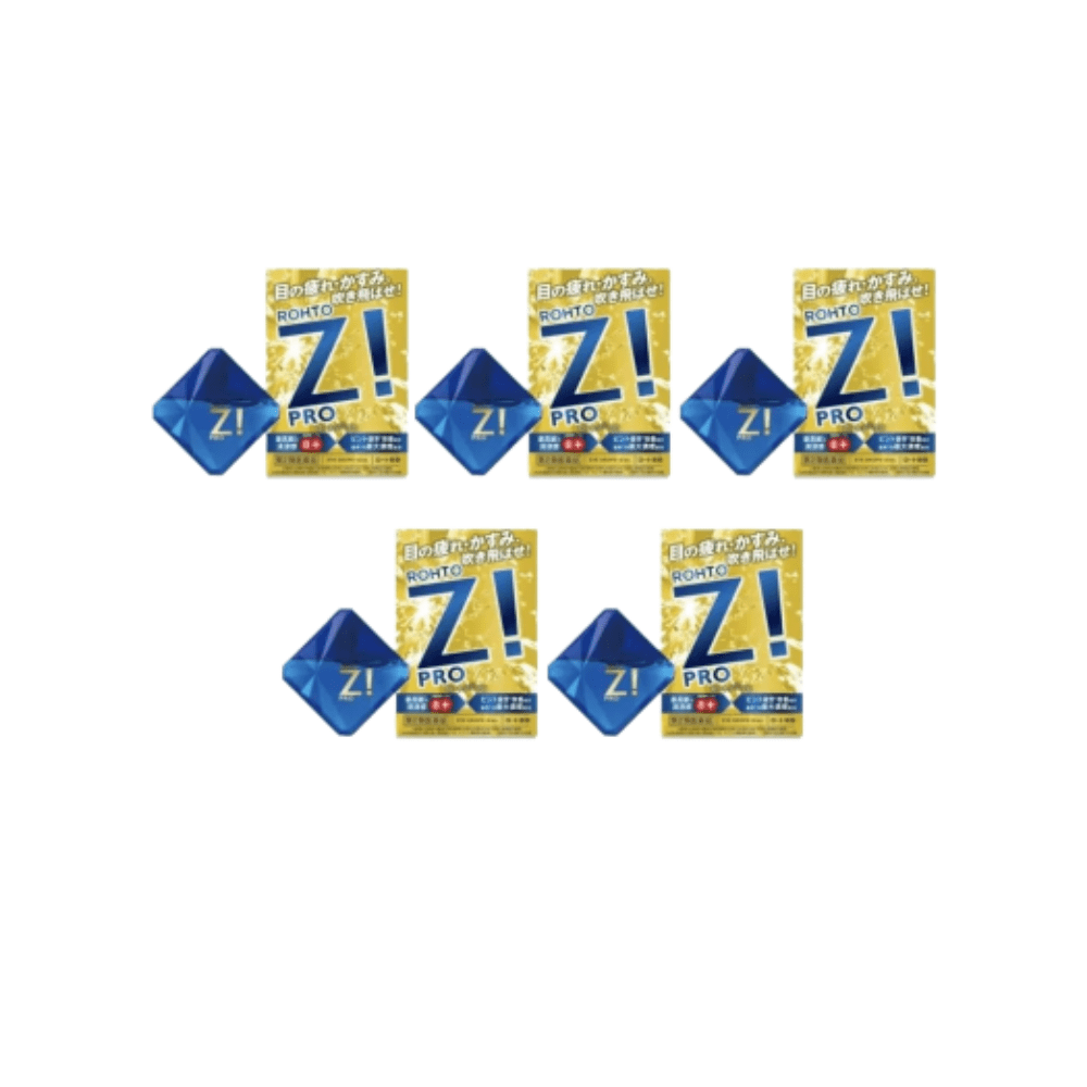【Bulk Buy】ROHTO Z! PRO Super Cooling (8+) Eye Drops 12ml (5 Packs)