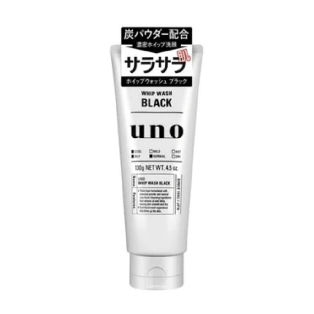 SHISEIDO UNO Whip Wash Black Men's Facial Cleanser 130g