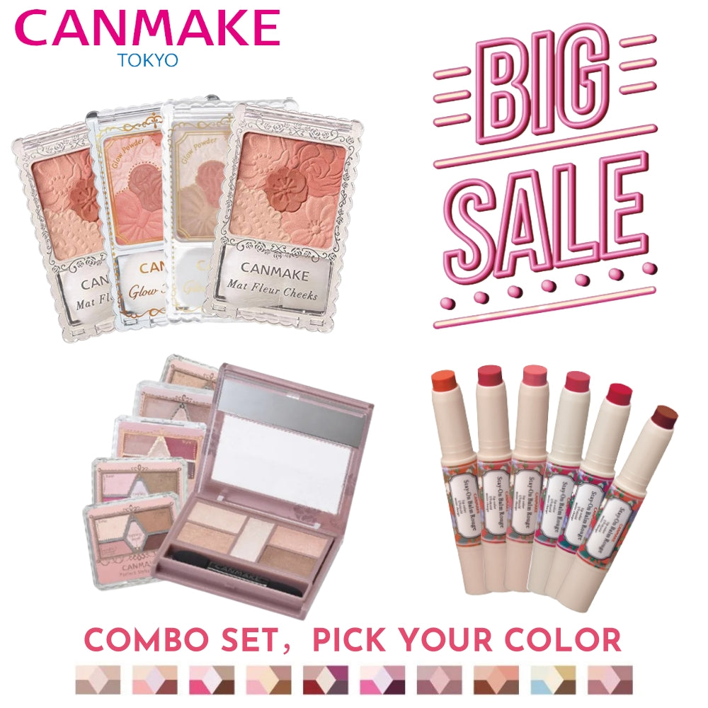 【VALUE SET】CANMAKE FACE COLOR + EYES SHADOW + LIPSTICK COMBO